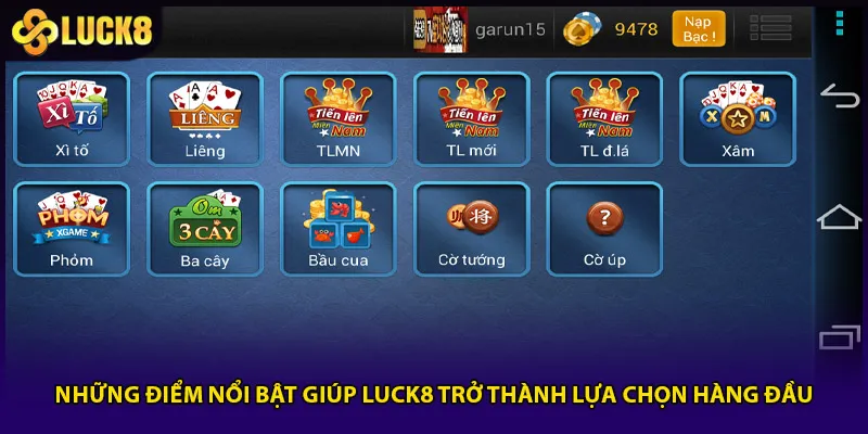 Những điểm nổi bật giúp Luck8 trở thành lựa chọn hàng đầu
